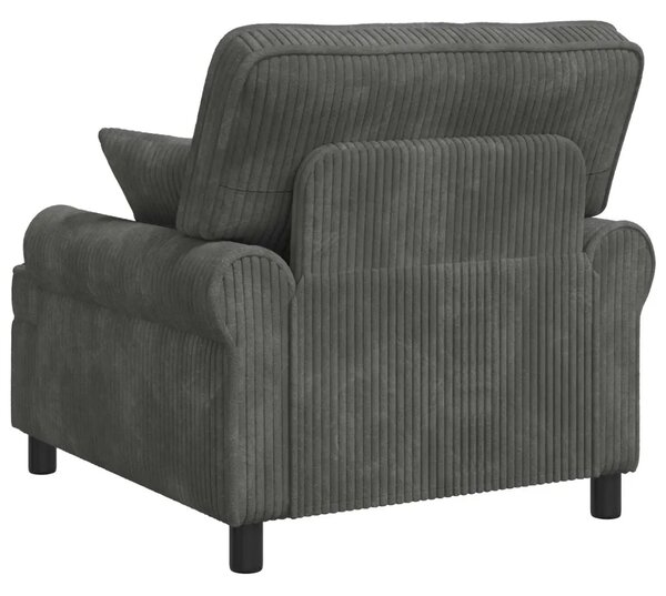 XL fotelja s jastucima Svjetlosiva Tkanina od 1 5 linija - Svjetlosiva 60 cm