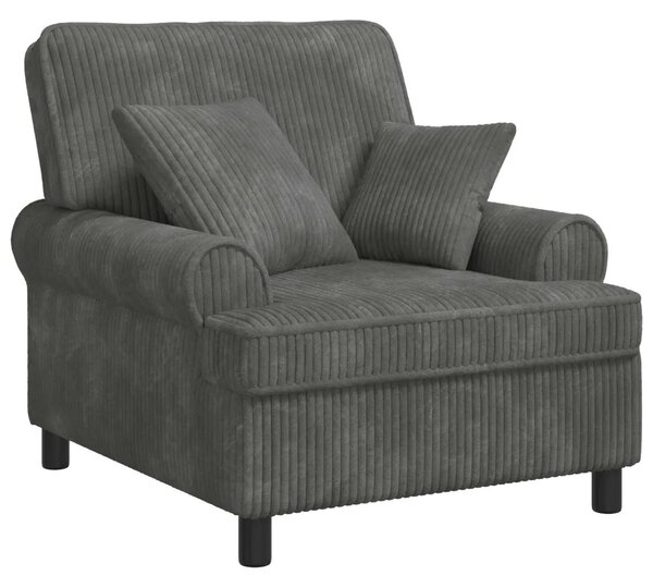 XL fotelja s jastucima Svjetlosiva Tkanina od 1 5 linija - Svjetlosiva 60 cm