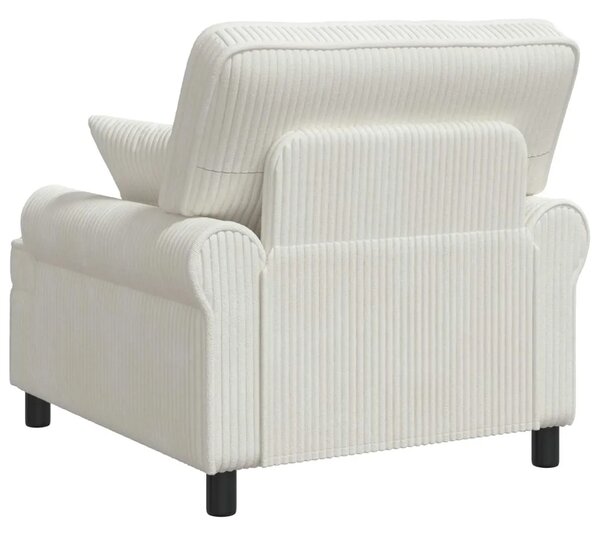 XL fotelja s jastucima Krem Tkanina od 1 5 linija - Krem 60 cm