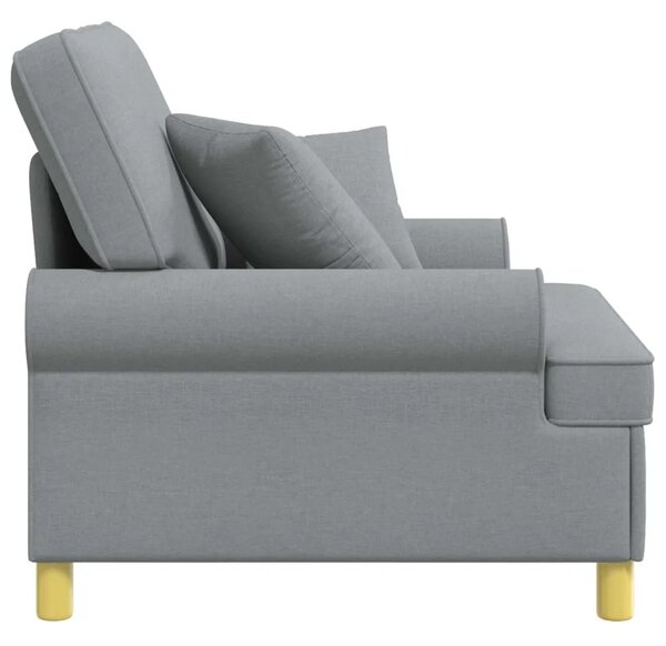 XL fotelja s jastucima Svjetlosiva Tkanina - Svjetlosiva 60 cm