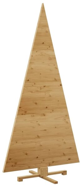 Božićna drvca s stalakom Smeđa 210 cm Masivna borovina - 210 cm Smeđa završna obrada