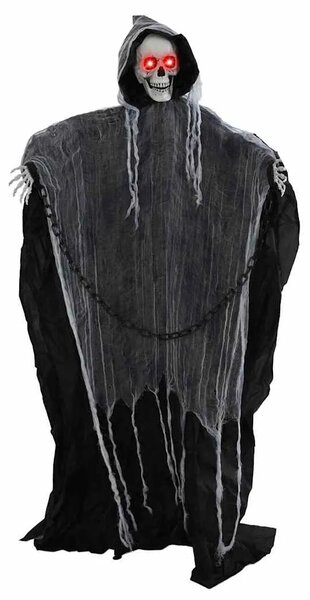 Halloween viseća Grim Reaper figura SPOOKA Crna 112 x 164 cm - s pokretom