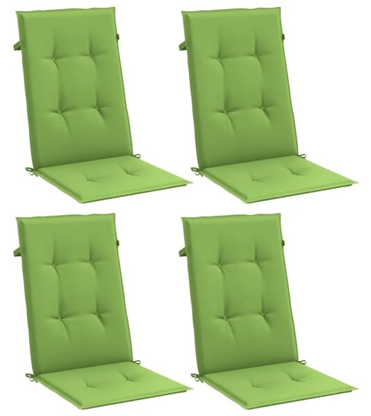 Jastuci za stolice 4 kom prošarano zeleni 120x50x4 cm tkanina - Prošarana zelena 120 x 50 x 4 cm 4