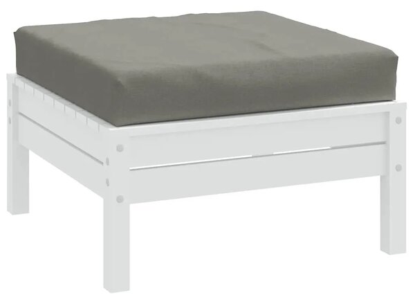 Jastuk za palete prošarani tamnosivi 60x60x9 5 cm od tkanine - Tamno siva naslon za noge