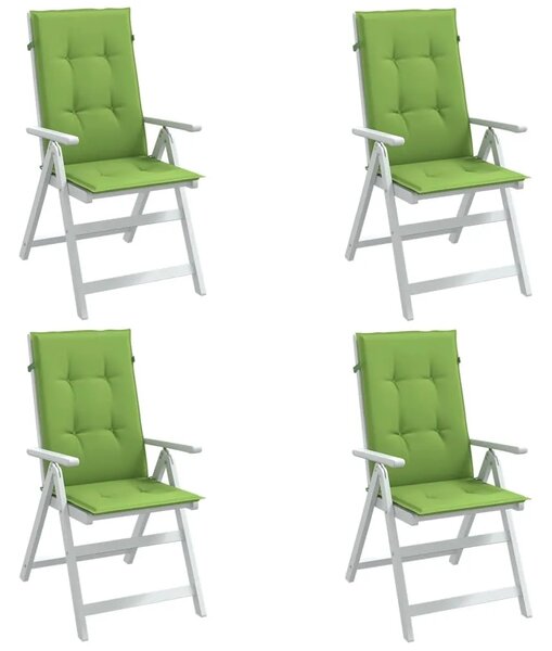 Jastuci za stolice 4 kom prošarano zeleni 120x50x4 cm tkanina - Prošarana zelena 120 x 50 x 4 cm 4