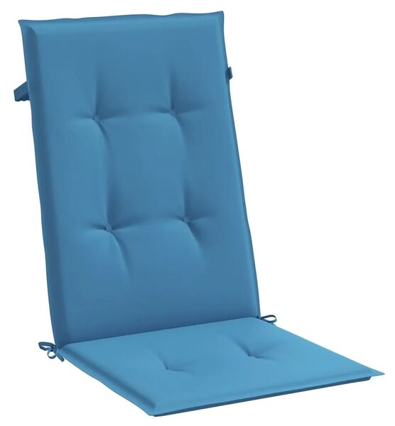 Jastuci za stolice 4 kom prošarano plavi 120x50x4 cm od tkanine - Prošarana plava 120 x 50 x 4 cm 4