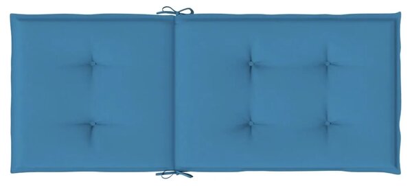 Jastuci za stolice 4 kom prošarano plavi 120x50x4 cm od tkanine - Prošarana plava 120 x 50 x 4 cm 4