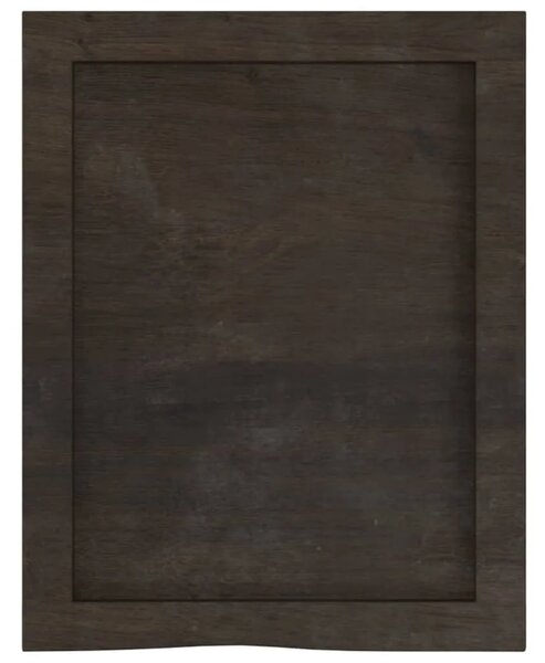 Zidna polica tamnosmeđa 40x50x(2-4) cm od obrađene hrastovine - Tamno smeđa 40 x 50 x 4 cm