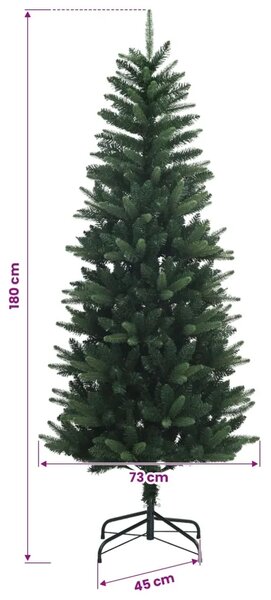 Umjetno božićno drvce s nogom 180 cm 300 LED lampica - 180 cm s LED svjetlima Zelena