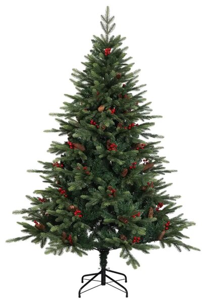 Umjetno božićno drvce s nogom 120 cm 150 LED lampica - Zelena 120 cm s LED svjetlima