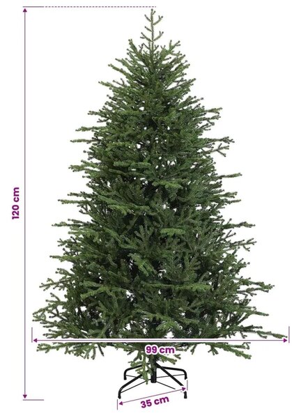 Umjetno božićno drvce s nogom 120 cm 150 LED lampica - 120 cm s LED svjetlima