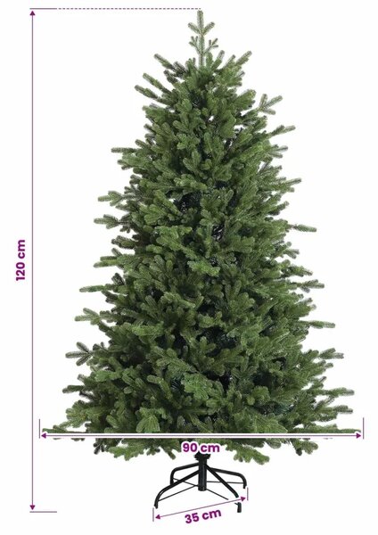 Umjetno božićno drvce s nogom 120 cm 150 LED lampica - 120 cm s LED svjetlima
