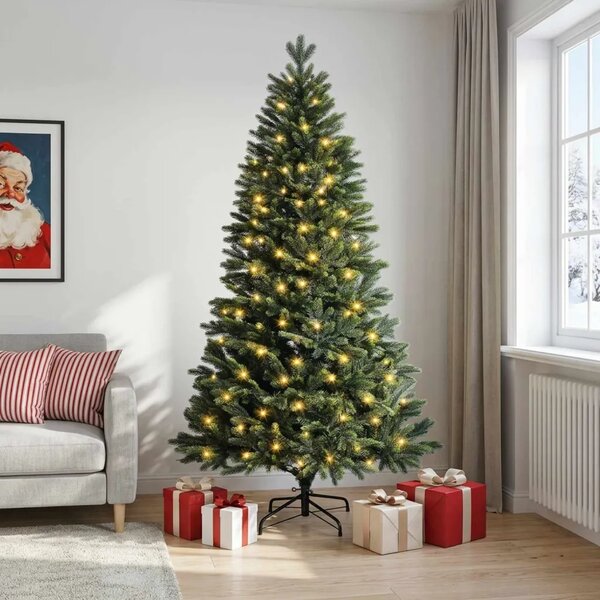 Umjetno božićno drvce s nogom 120 cm 150 LED lampica - 120 cm s LED svjetlima