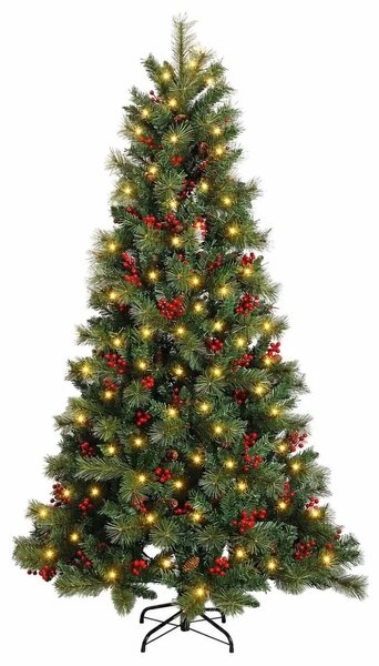 Umjetno božićno drvce s nogom 150 cm 150 LED lampica - 150 cm s LED svjetlima