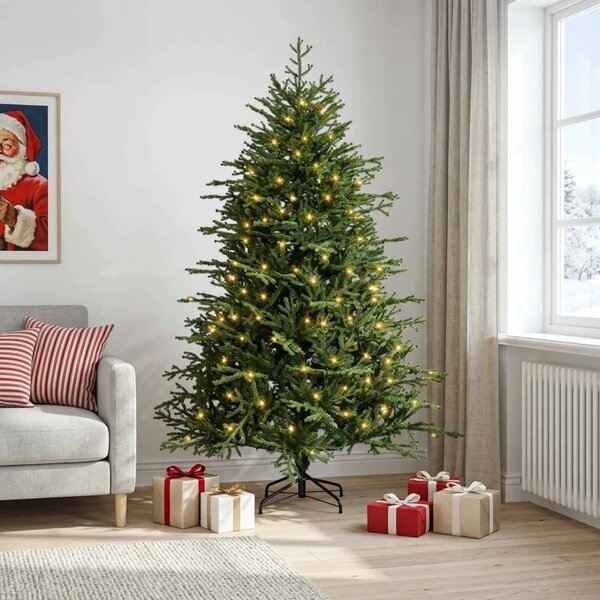 Umjetno božićno drvce s nogom 120 cm 150 LED lampica - 120 cm s LED svjetlima