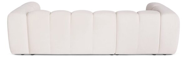 Krem baršunasti kutna garnitura (s desnim kutom/s ležaljkom) Cube – Bonami Selection