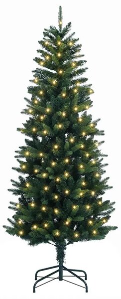 Umjetno božićno drvce s nogom 180 cm 300 LED lampica - 180 cm s LED svjetlima Zelena