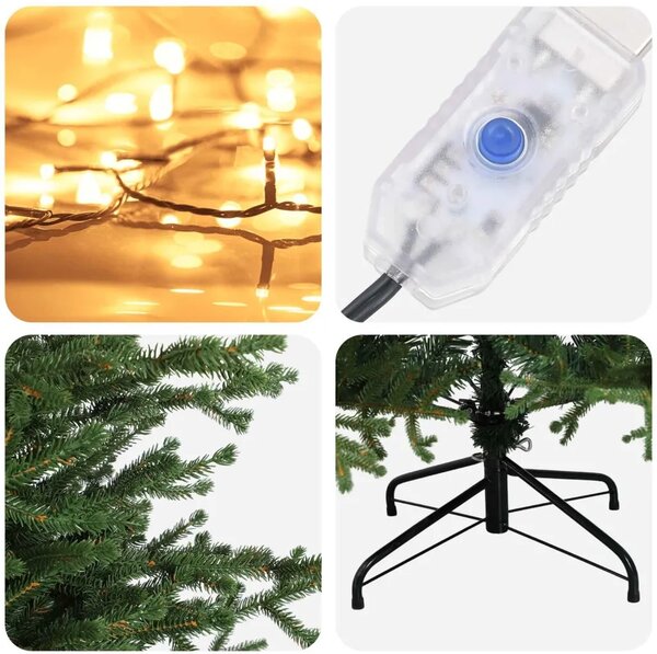 Umjetno božićno drvce s nogom 120 cm 150 LED lampica - 120 cm s LED svjetlima