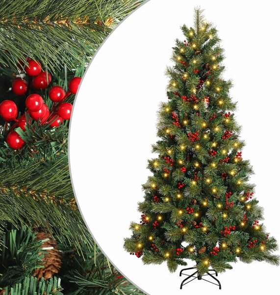 Umjetno božićno drvce s nogom 150 cm 150 LED lampica - 150 cm s LED svjetlima
