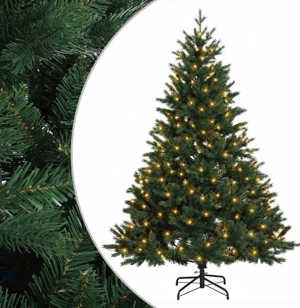 Umjetno božićno drvce s nogom 120 cm 150 LED lampica - Zelena 120 cm s LED svjetlima