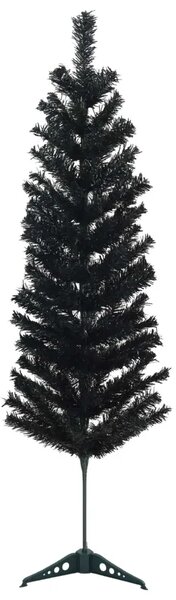 Umjetno usko božićno drvce s kuglicom 150 cm 150 LED lampica - 150 cm s LED-ima i crnim lopticama