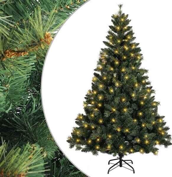 Umjetno božićno drvce s nogom 120 cm 150 LED lampica - Zelena 120 cm s LED svjetlima