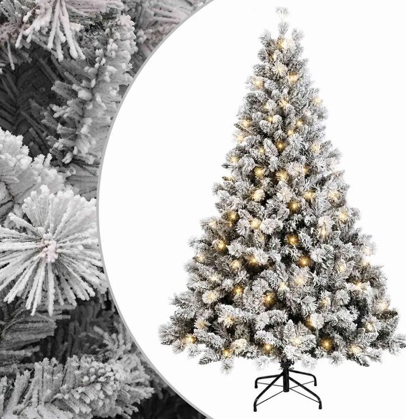 Umjetno božićno drvce s nogom 120 cm 150 LED lampica - Bijela 120 cm s LED svjetlima