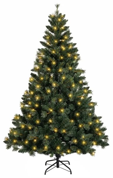 Umjetno božićno drvce s nogom 120 cm 150 LED lampica - Zelena 120 cm s LED svjetlima