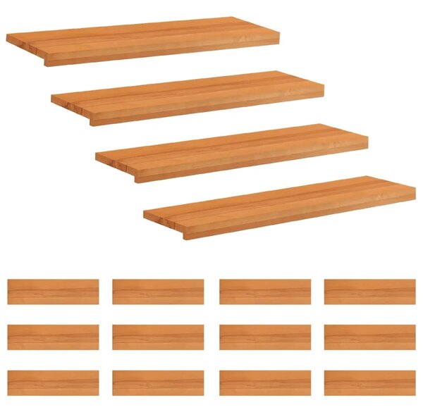 Step treads 16 kom. 100 x 30 x 2 cm Svijetlosmeđa - Svjetlosmeđa 100 x 30 x 2 cm 16
