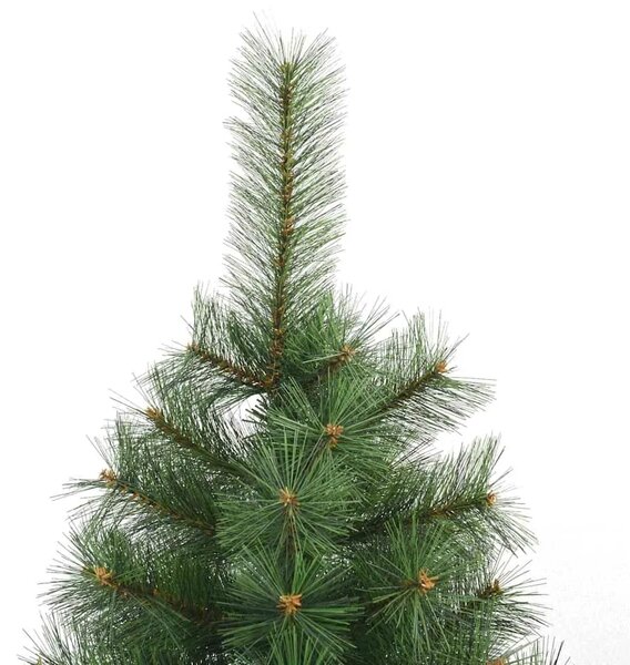 Umjetno božićno drvce s stalakom Zelena 120 cm PE i PVC - 120 cm Zelena s LED-ima i ružičastim zlatnim kuglicama