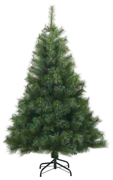 Umjetno božićno drvce s stalakom Zelena 120 cm PE i PVC - 120 cm Zelena s LED-ima i ružičastim zlatnim kuglicama