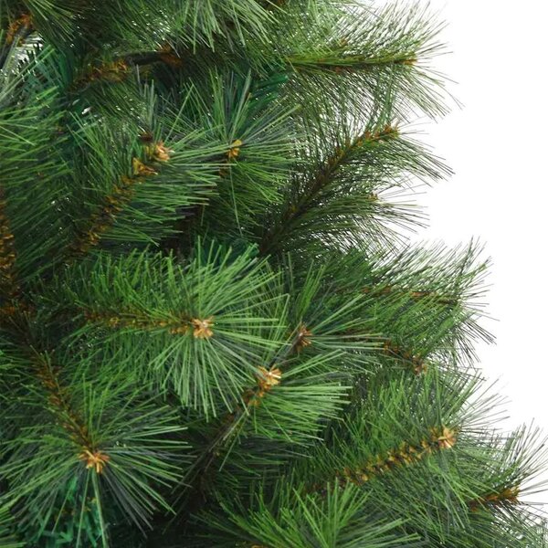 Umjetno božićno drvce s stalakom Zelena 120 cm PE i PVC - 120 cm Zelena s LED-ima i ružičastim zlatnim kuglicama