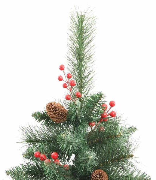 Umjetno božićno drvce 300 LED lampica Topla bijela PVC i metal - 240 cm s LED-ima i ružičastim kuglicama