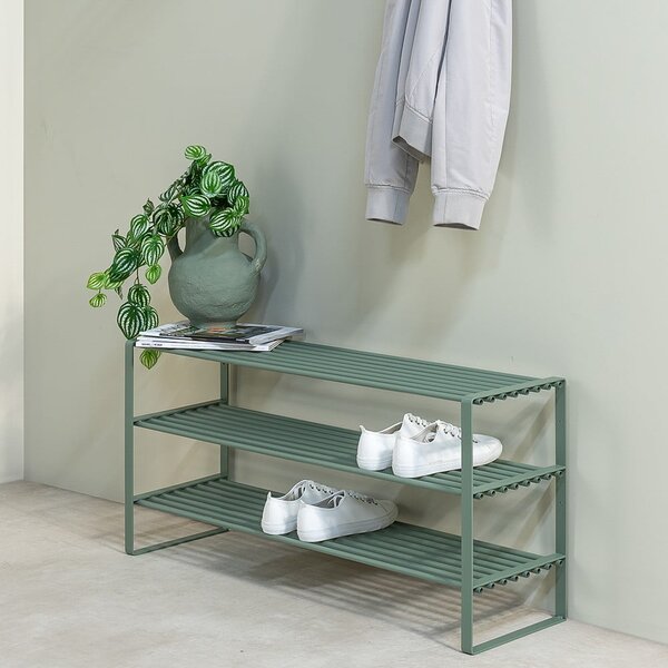 Prljavo zeleni metalni ormarić za cipele 100x48,5x29 cm Rex – Spinder Design
