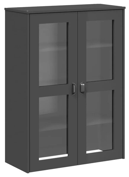 Visoka komoda VIKEN antracit siva 80x40x190 cm masivna borovina - Antracit siva
