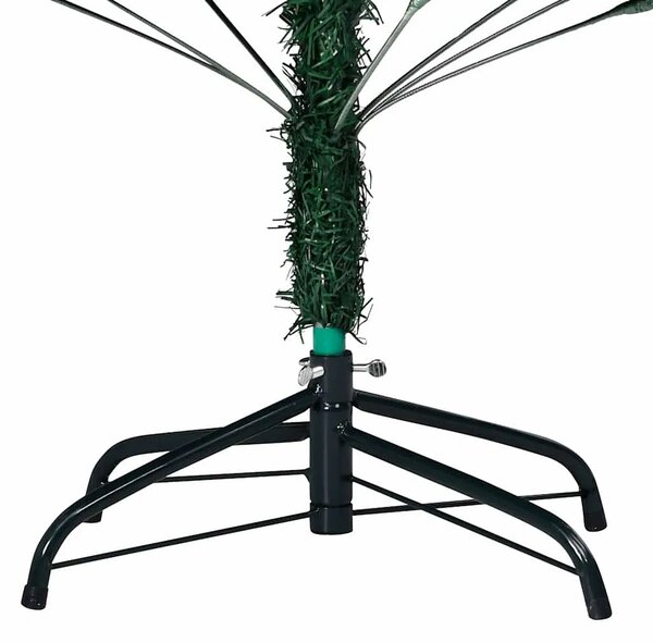 Umjetno osvijetljeno božićno drvce s kuglicama zeleno 180cm PVC