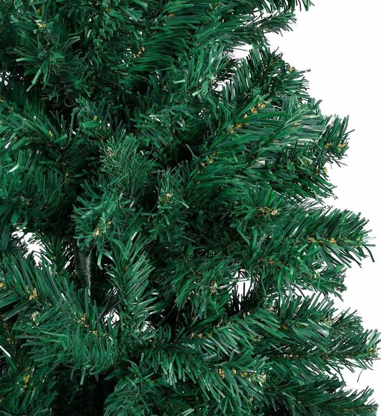 Umjetno osvijetljeno božićno drvce s kuglicama zeleno 180cm PVC