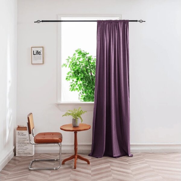 Zamračujuća zavjesa DUNES VELVET 140x250 cm, ljubičasta Sistem za vješanje: Metalni prstenovi