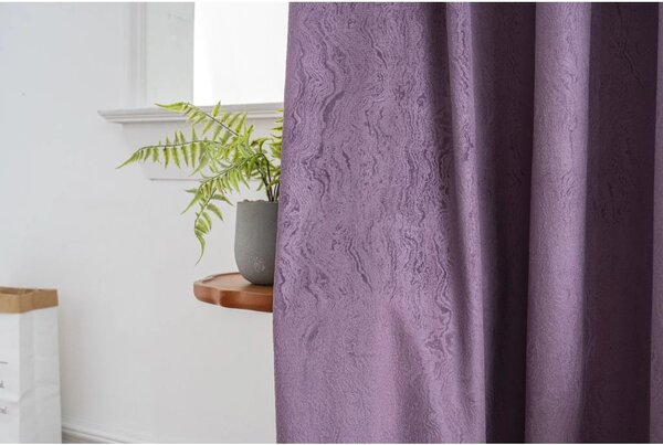 Zamračujuća zavjesa DUNES VELVET 140x250 cm, ljubičasta Sistem za vješanje: Metalni prstenovi