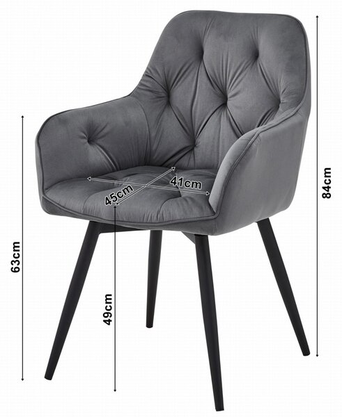Rotirajuća blagovaonska stolica JORK360 VELVET, bež