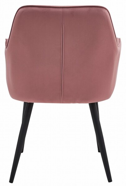 Blagovaonska stolica JORK VELVET, roze