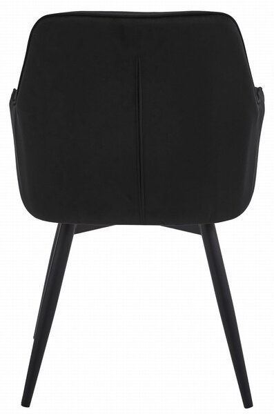 Rotirajuća blagovaonska stolica JORK360 VELVET, crna