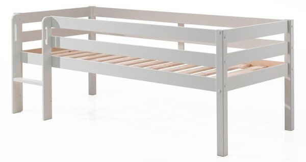 Bijeli dječji podignuti krevet Vipack Pino, 90 x 200 cm