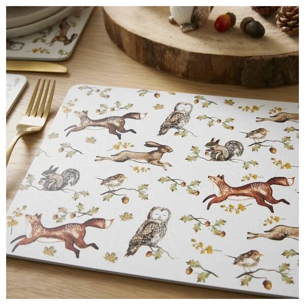 Pluteni podmetač 4 kom 21x29 cm Forest Fable – Cooksmart ®