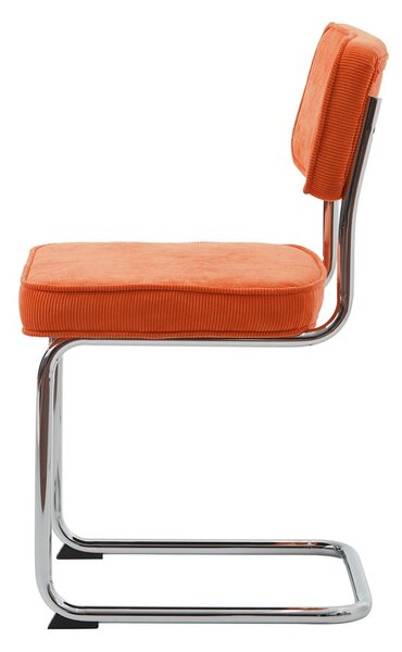 Narančasta blagovaonska stolica od samta Rupert – Unique Furniture