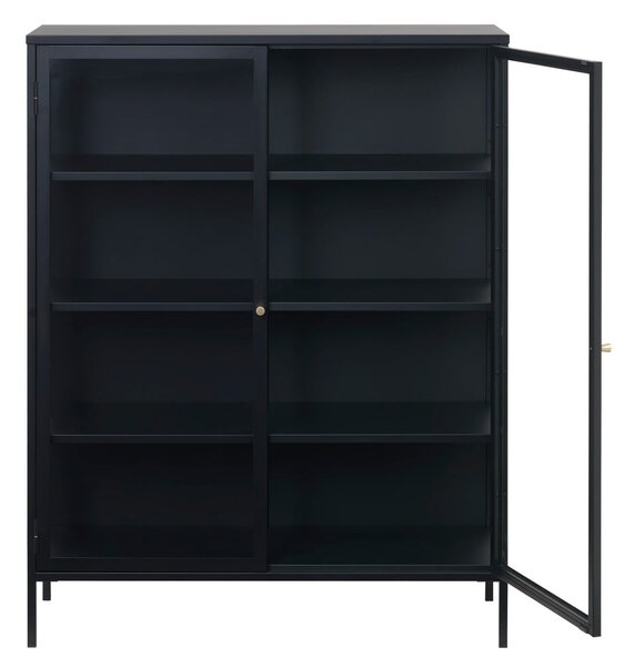 Crna metalna vitrina 110x140 cm Carmel – Unique Furniture