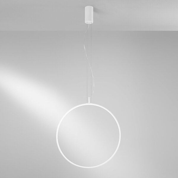 Luce Ambiente Design Toorx LED viseća svjetiljka, bijela, Ø 60 cm, metal, CCT, Bijela, Dnevni boravak/blagovaonica, Metal