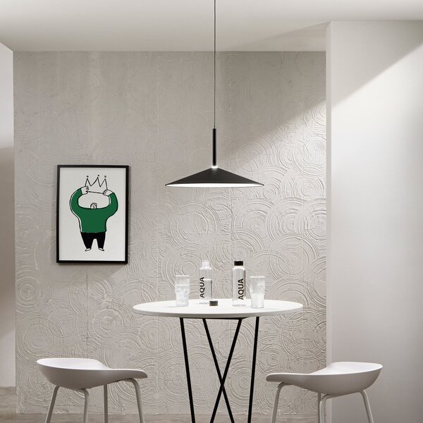 Luce Ambiente Design Khan LED viseća svjetiljka, crna, Ø 48 cm, metal, CCT, Crno, Dnevni boravak/blagovaonica, Metal