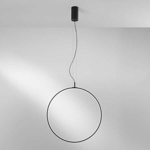 Luce Ambiente Design Toorx LED viseća svjetiljka, crna, Ø 60 cm, metal, CCT, Crno, Dnevni boravak/blagovaonica, Metal