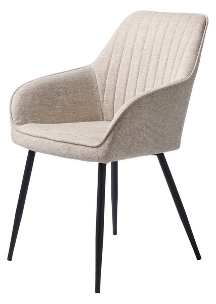 Bež podstavljena blagovaonska stolica s naslonima za ruke Nolan – Unique Furniture
